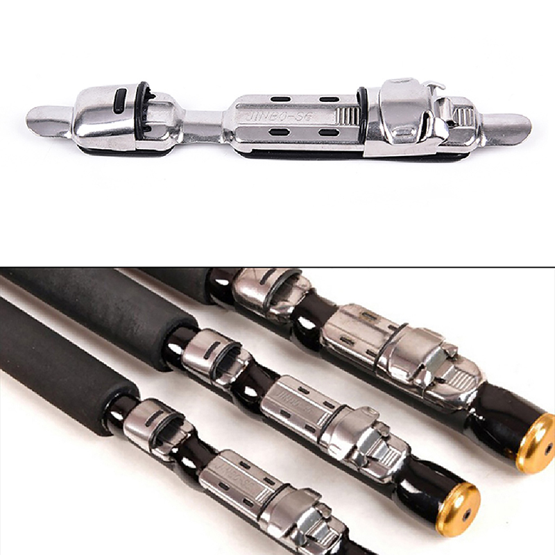 Fly Reel - Edelstahl-Angelrollenhalter, Rutenclip-Halterung, Angelzubehör, Angelruten-Clip, Rollenhalter, Angelausrüstung