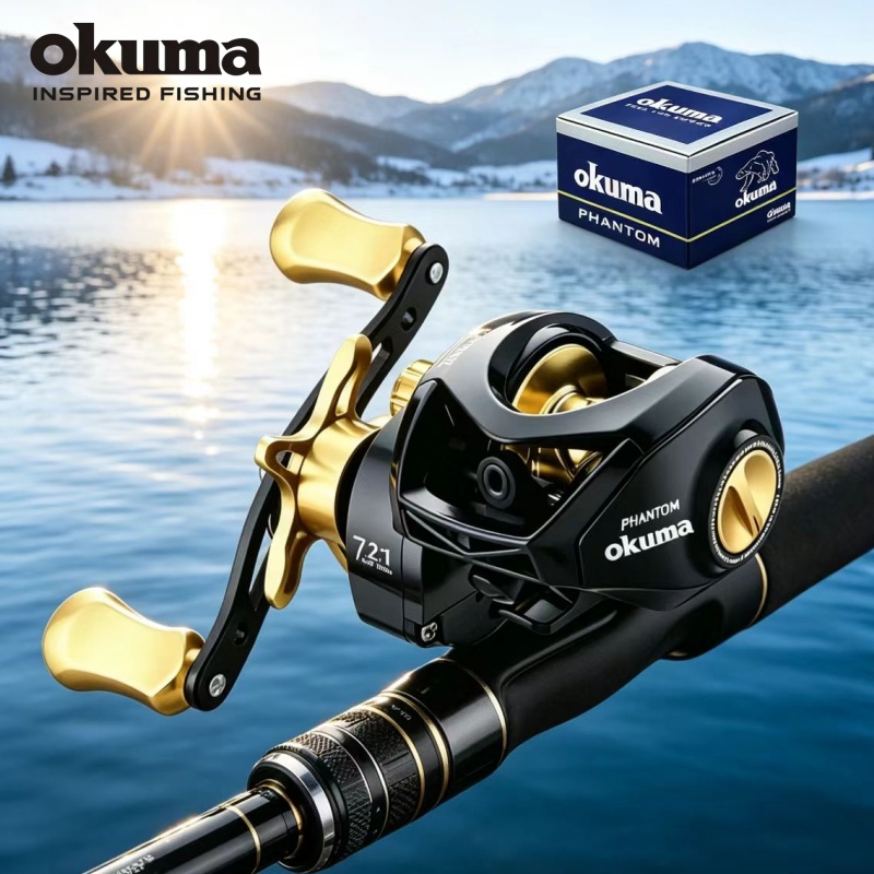Spincast Reel - OKUMA Baitcaster Angelrolle 18KG Max. Bremskraft